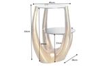 Side table LEVELS 50cm frame goud tempered glass top zwart -, Huis en Inrichting, Tafels | Sidetables, Ophalen of Verzenden, Nieuw