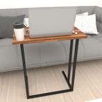 [en.casa] Bureau Högsby laptoptafel 65,5x60x35,5 cm walnootk, Huis en Inrichting, Tafels | Bijzettafels, Verzenden, Nieuw