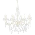 Romantische Kroonluchter Wit - 8xE14 - - OP = OP!, Huis en Inrichting, Lampen | Kroonluchters, Ophalen of Verzenden, Nieuw, Chique