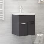 vidaXL Wastafelkast 41x38,5x46 cm bewerkt hout hoogglans, Verzenden, Nieuw, Minder dan 100 cm