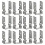 vidaXL Grondankers 12 st 8x6x15 cm gegalvaniseerd staal, Doe-het-zelf en Verbouw, IJzerwaren en Bevestigingsmiddelen, Verzenden