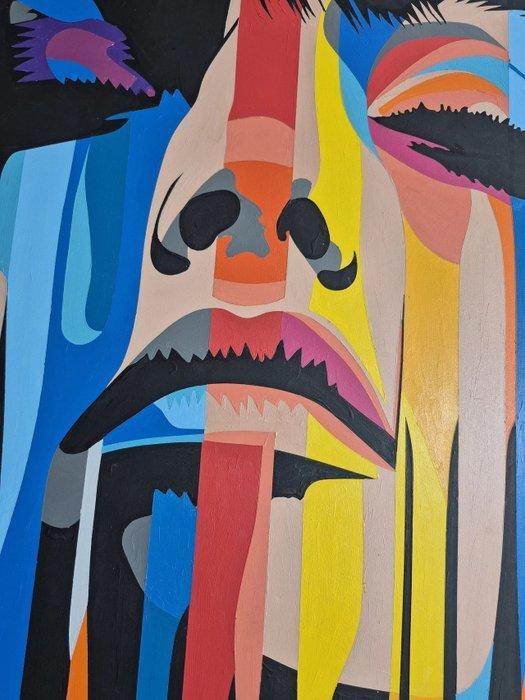 Franklin van Dam - Why Not Origineel Pop-Art Portret, Antiek en Kunst, Kunst | Schilderijen | Modern