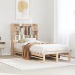 vidaXL Bed met boekenkast zonder matras massief grenenhout, Huis en Inrichting, 90 cm, Eenpersoons, Bruin, Verzenden