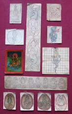 Zeer zeldzaam lot van 12 Tibetaanse representaties van Nagas