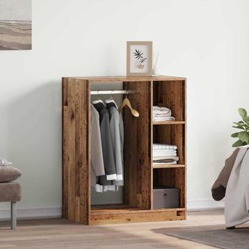 vidaXL Kledingkast met plank Oud hout 77 x 48 x 102 cm beschikbaar voor biedingen