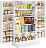 Keukenkast - Keuken organizer - Keukenrek - Wit - COSTWAY, Verzenden, Zo goed als nieuw