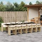 vidaXL 13-delige Tuinset met kussens poly rattan beige, 2 zitplaatsen, Nieuw, Tuinset, Verzenden