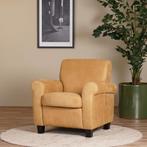 Direct meenemen | Cognac leren fauteuil | cognac leer | NIEU, Huis en Inrichting, Fauteuils, Klassiek, Nieuw, Ophalen of Verzenden