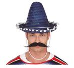 Sombrero Blauw 33cm, Hobby en Vrije tijd, Verzenden, Nieuw