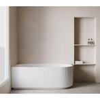 Wiesbaden Rivi Hoekbad Links - 180x80cm - Acryl - Mat Wit -, Doe-het-zelf en Verbouw, Sanitair, Ophalen of Verzenden, Nieuw