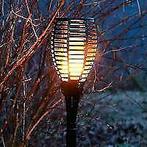 Unieke accu-aangedreven tuin fakkel met led lampen., Kunststof, Minder dan 50 watt, Staande lamp, Nieuw