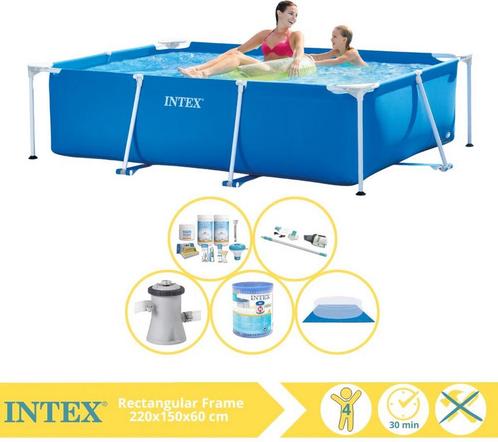 Intex Rectangular Frame Zwembad  Opzetzwembad  220x150x60, Tuin en Terras, Zwembaden, 200 tot 400 cm, Rechthoekig, Nieuw, Opzetzwembad