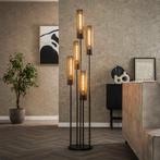 *WOONWINKEL* Stoere Vloerlamp Zwart Metaal Gaas, Huis en Inrichting, Lampen | Vloerlampen, Verzenden, Nieuw