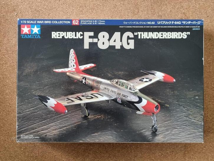 Tamiya 60762 F-84G Thunderbirds 1:72, Hobby en Vrije tijd, Modelbouw | Vliegtuigen en Helikopters, Verzenden