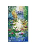 Miquel Solís (1957) - Calm water lily garden, Antiek en Kunst