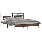 vidaXL Bedframe zonder matras bewerkt hout bruin eikenkleur, Huis en Inrichting, Slaapkamer | Bedden, Bruin, Verzenden, 200 cm