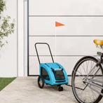 vidaXL Hondenfietstrailer oxford stof en ijzer blauw, Dieren en Toebehoren, Verzenden, Nieuw