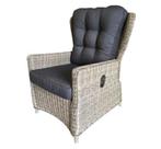 Marina Riccione dining tuinset 110 cm rond 6-delig grijs, Ophalen of Verzenden, Nieuw, Wicker