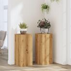vidaXL Plantenstandaards 2 st 30x30x70 cm hout artisanaal, Verzenden, Nieuw