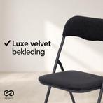 2dekans | Infinity Goods Klapstoel - Vouwstoel - Fluweel -, Huis en Inrichting, Tafels | Eettafels, Ophalen of Verzenden, Zo goed als nieuw