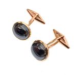 Gouden manchetknopen met hematiet | Vintage (mannen sieraad), Sieraden, Tassen en Uiterlijk, Antieke sieraden, Ophalen of Verzenden