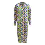 Milano Italy • midi jurk lime print • 36, Kleding | Dames, Jurken, Verzenden, Maat 36 (S), Groen, Milano Italy