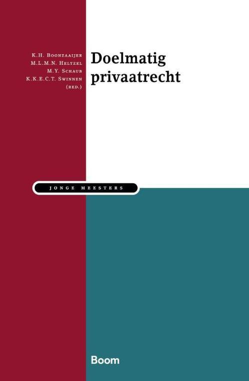 Doelmatig privaatrecht / Jonge meesters 9789462129948, Boeken, Wetenschap, Zo goed als nieuw, Verzenden