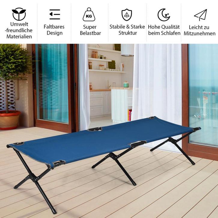 2dekans | Coast veldbed camping bed metalen frame opvouwbaar, Sport en Fitness, Bergsport en Wandelen, Zo goed als nieuw, Ophalen of Verzenden