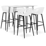 vidaXL 5-delige Barset wit, Verzenden, Nieuw