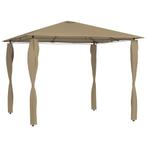 vidaXL Prieel met paalhoezen 160 g/m² 3x3x2,6 m taupe, Tuin en Terras, Partytenten, Verzenden, Nieuw