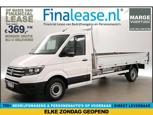 Volkswagen Crafter 2.0 TDI L4 MARGE Laadbak Trekhaak 3 Pers, Auto's, Bestelauto's, Lease, Handgeschakeld, Diesel, Volkswagen, Wit