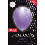 LED Ballonnen Paars (5st), Nieuw, Ophalen of Verzenden