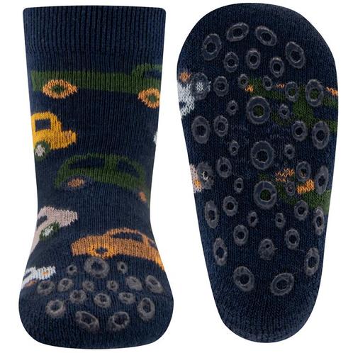 Antislipsok Ewers Donkerblauw met Autos in Diverse Kleuren, Kinderen en Baby's, Babykleding | Schoentjes en Sokjes, Jongetje, Nieuw