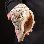 Heilige Tibetaanse Conches: Shankha. Zeeschelp - Hand-Carved, Verzamelen, Nieuw