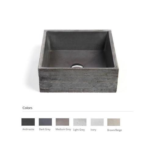 Opzet Wastafel Urbi et Orbi In Vivo Beton 38x38x16 cm, Doe-het-zelf en Verbouw, Sanitair, Overige typen, Nieuw, Ophalen of Verzenden