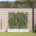 vidaXL Plantenbakken 3 st met waterirrigatiesysteem wit, Tuin en Terras, Bloembakken en Plantenbakken, Verzenden, Nieuw, Kunststof