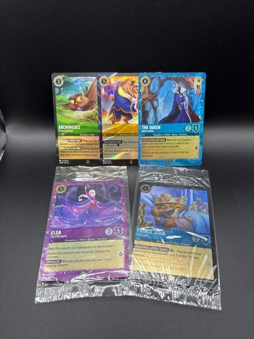 Disney Lorcana - 5 Card Promo Card Lot & Sealed Elsa +, Verzamelen, Overige Verzamelen