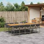vidaXL 11-delige Tuinset met kussens poly rattan grijs, Meer dan 8 zitplaatsen, Nieuw, Tuinset, Verzenden