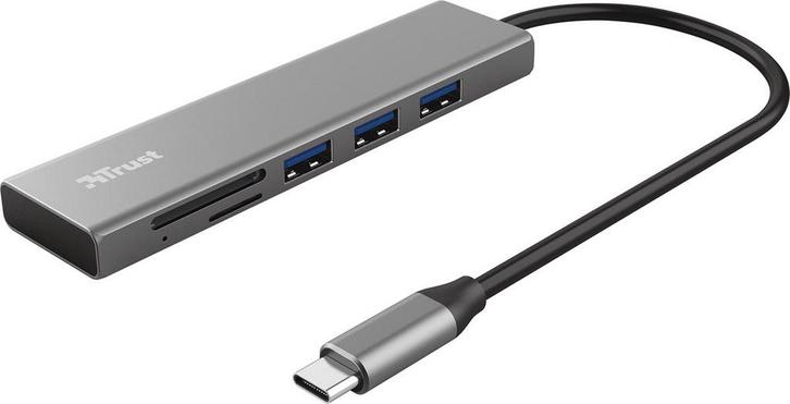 Trust Trust - Halyx USB-C Hub - 3 poorten + 2 kaartsleuven, Zakelijke goederen, Partijgoederen en Retail | Verpakking en Verzending