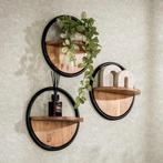 *WOONWINKEL* Ronde Wandplankjes Hout Set Van 3, Huis en Inrichting, Verzenden, Nieuw