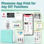 Mini fotoprinter zwartwit labelprinter labelmaker wit, Ophalen of Verzenden, Nieuw