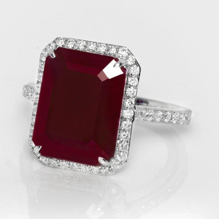 Zonder Minimumprijs - Ring - 14 karaat Witgoud, IGI 8,73 ct, Sieraden, Tassen en Uiterlijk, Ringen