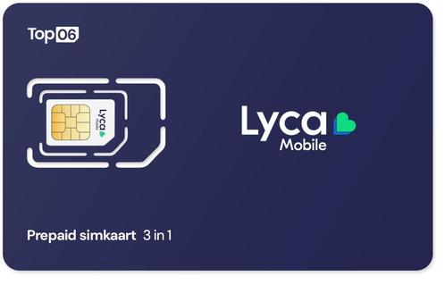 Koop hier uw Lycamobile simkaart - Direct €5 beltegoed, Telecommunicatie, Prepaidkaarten en Simkaarten, Prepaidkaart, Nieuw, Overige providers