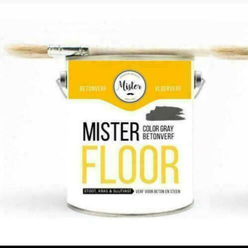 24Ltr. Mister floor 2 componenten VloerCoating, Doe-het-zelf en Verbouw, Verf, Beits en Lak, Grijs, Nieuw, 20 liter of meer, Ophalen of Verzenden