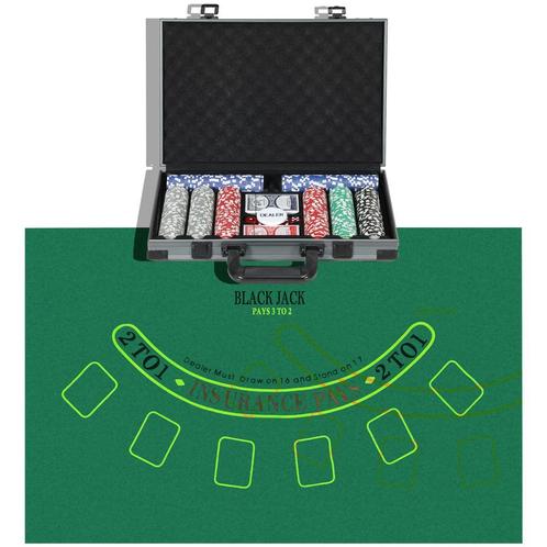 TRUUSK Pokerset Pokerkoffer - 400 Chips - 11,5 Gram - 2 Kaar, Sport en Fitness, Biljarten en Poolen, Nieuw, Verzenden