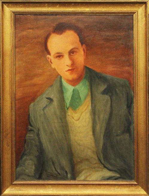 Giulio Benzi (1907-1955) - Ritratto al fronte e Paesaggio al, Antiek en Kunst, Kunst | Schilderijen | Modern