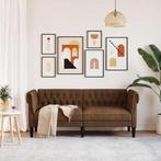 vidaXL Chesterfieldbank Bruin 182.5 x 74.5 x 74.5 cm Faux, Huis en Inrichting, Verzenden, Nieuw, Minder dan 150 cm