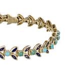 Armband - 18 karaat Geel goud Turquoise, Sieraden, Tassen en Uiterlijk, Armbanden, Nieuw