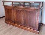 prachtige teak toonbank met vitrines ad bovenkant, 99 cm hoo, Antiek en Kunst, Antiek | Meubels | Kasten, Ophalen of Verzenden