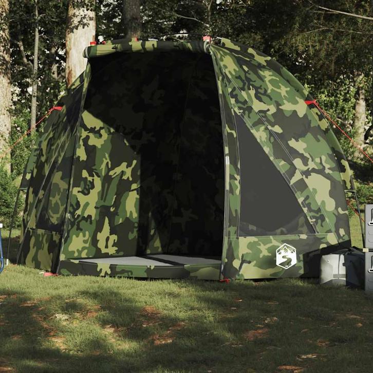 vidaXL Vistent waterdicht camouflage, Caravans en Kamperen, Tenten, Nieuw, tot en met 2, Verzenden